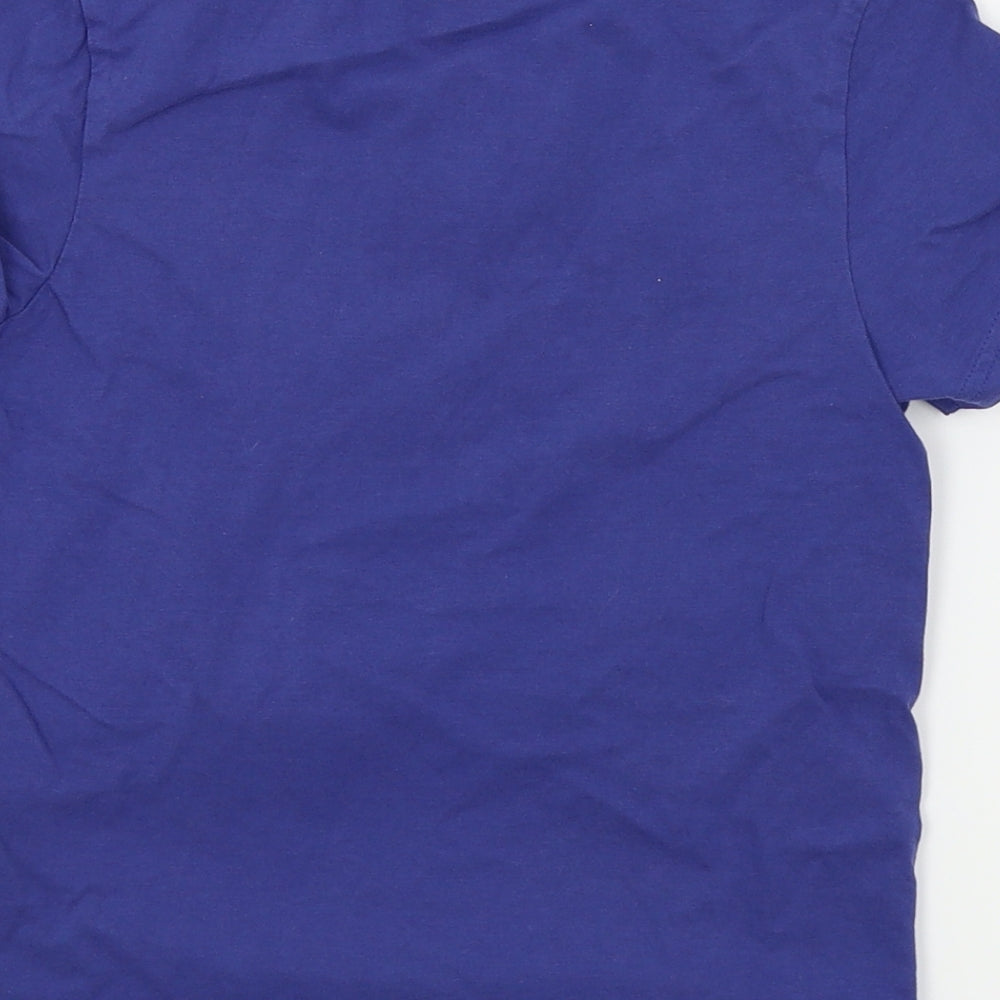 M&S Boys Purple   Basic T-Shirt Size 5-6 Years  - Tiger