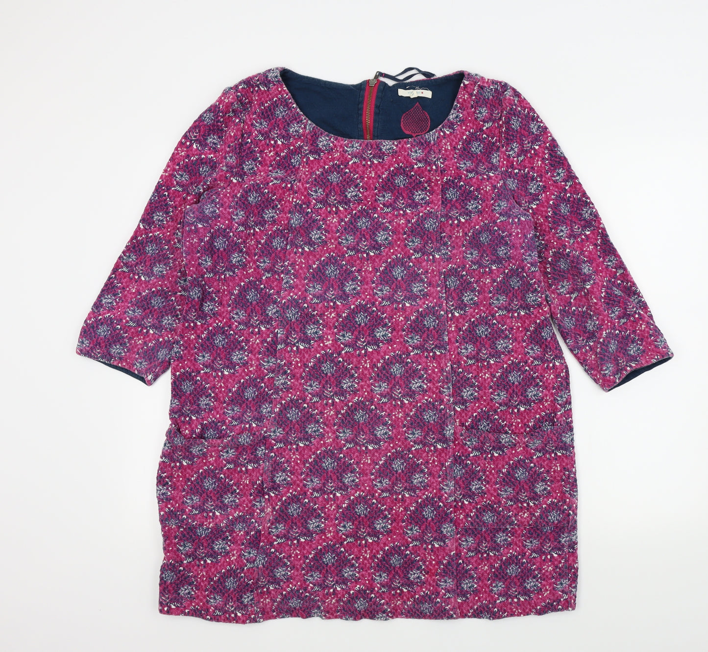 White Stuff Womens Pink Geometric  A-Line  Size 18