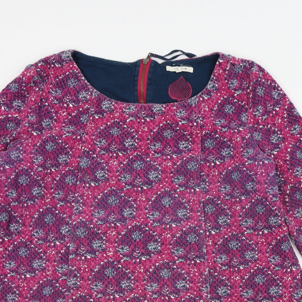 White Stuff Womens Pink Geometric  A-Line  Size 18