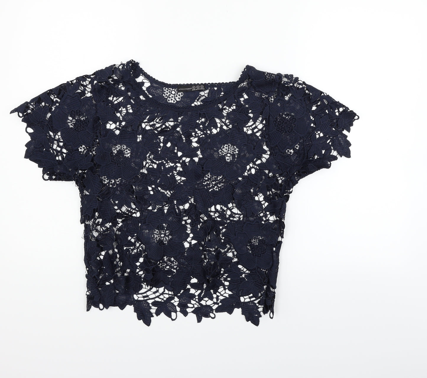 Atmosphere Womens Blue   Basic Blouse Size S  - open