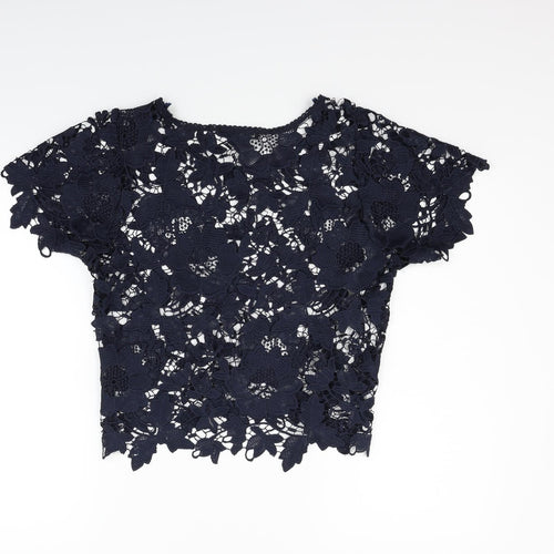 Atmosphere Womens Blue   Basic Blouse Size S  - open
