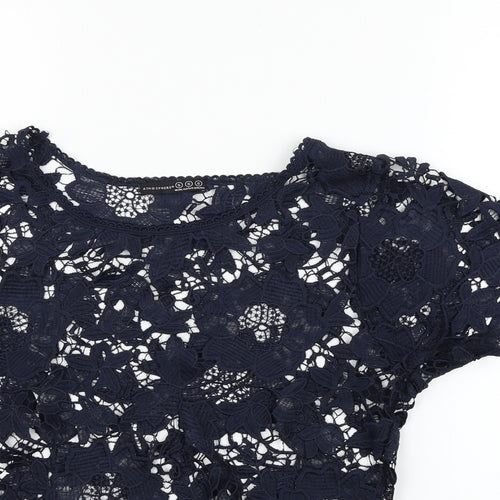 Atmosphere Womens Blue   Basic Blouse Size S  - open