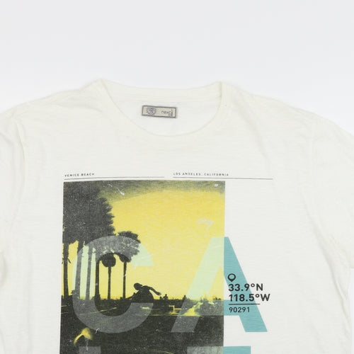 NEXT Mens White    T-Shirt Size L