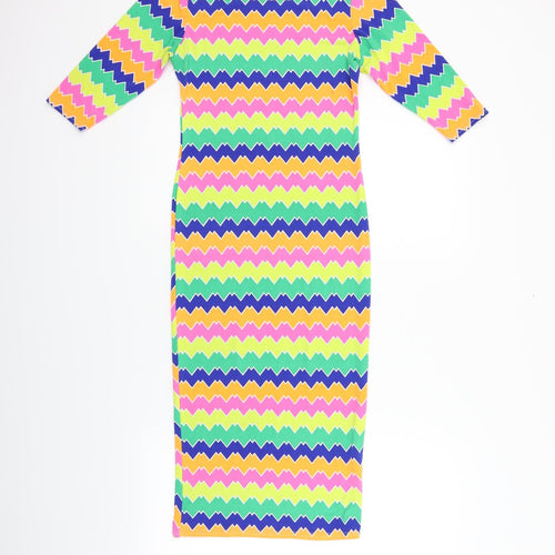 Zack London Womens Multicoloured Striped  Fit & Flare  Size 8