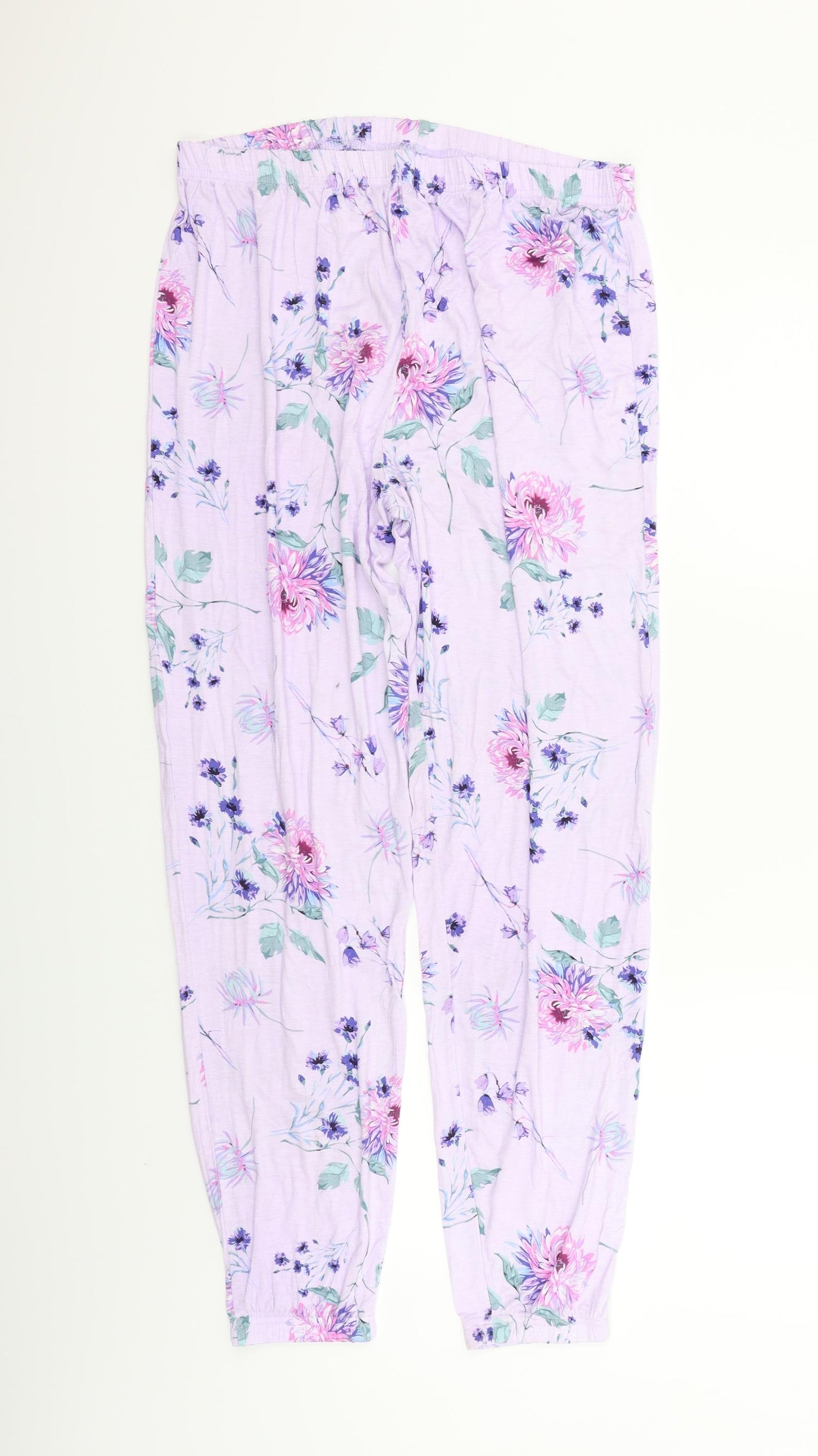 F&F Womens Pink Geometric  Trousers  Size 12 L27 in