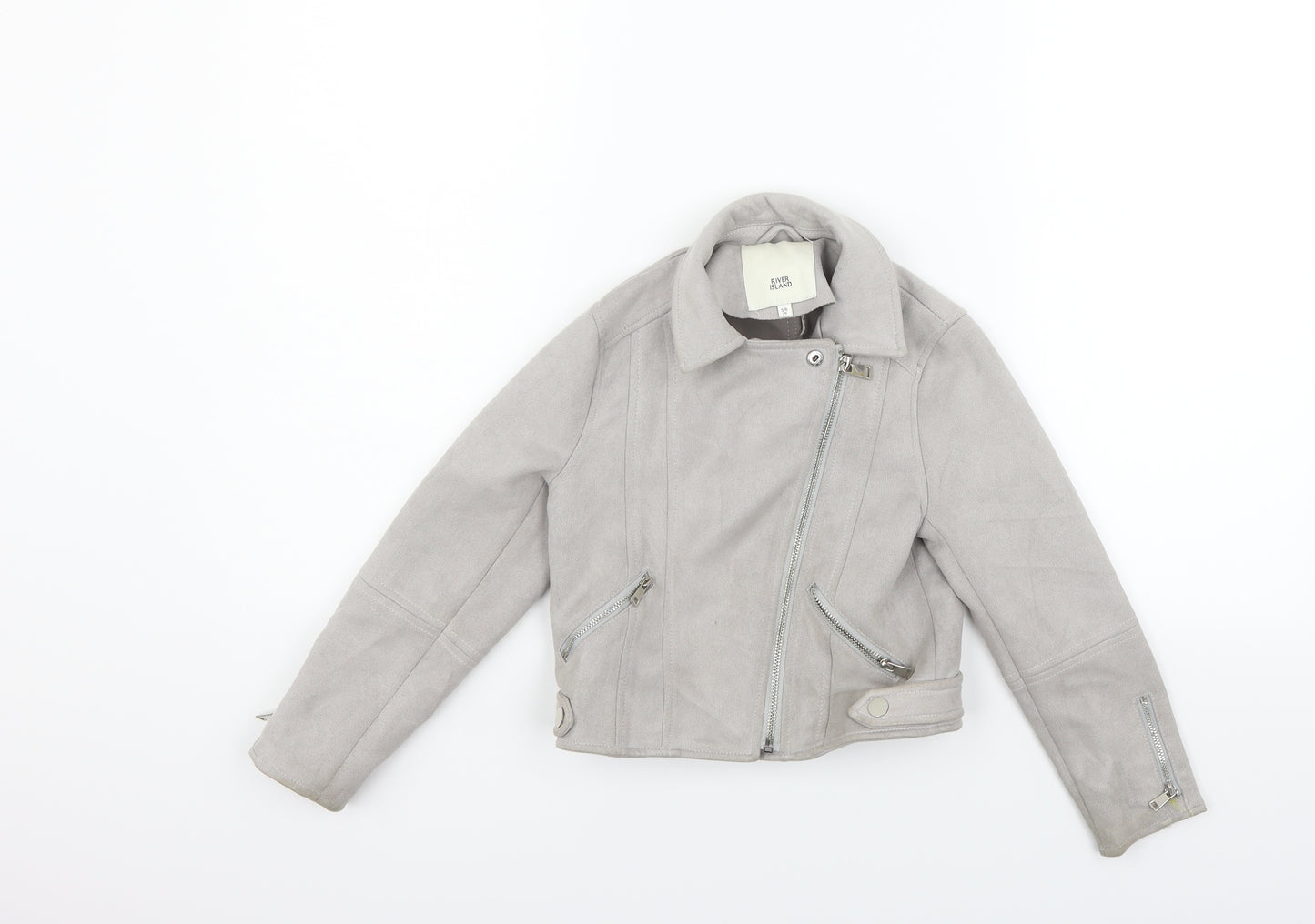 River Island Girls Grey   Jacket Coat Size 5-6 Years