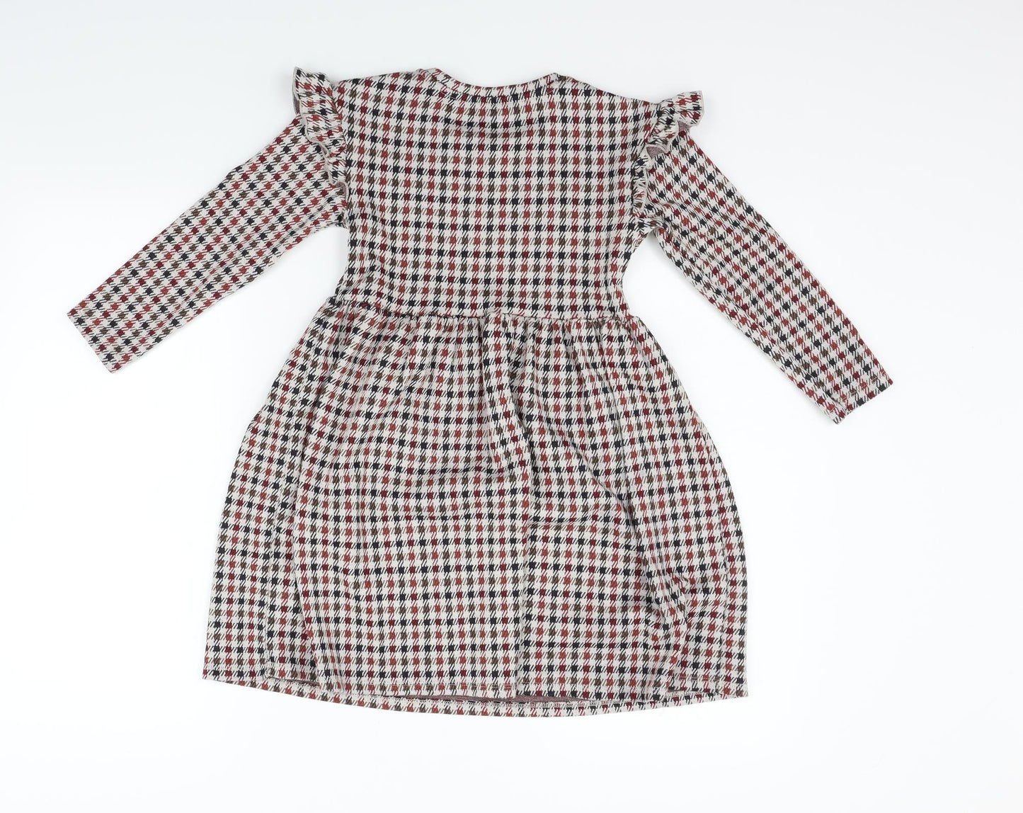 George Girls Red Check  Fit & Flare  Size 6-7 Years