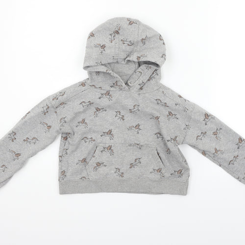 George Boys Grey   Pullover Jumper Size 8 Years  - unicorn