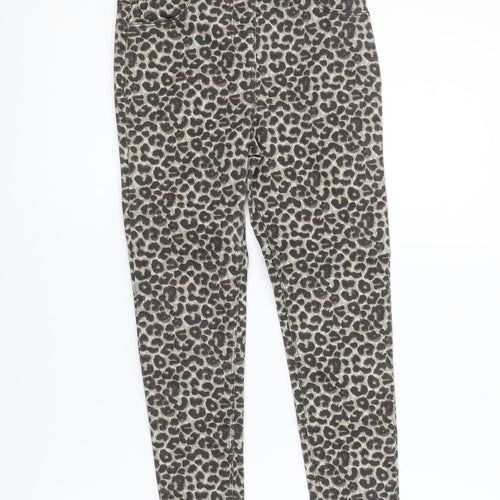 George Girls Beige Animal Print  Jegging Trousers Size 7-8 Years