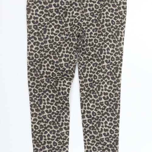George Girls Beige Animal Print  Jegging Trousers Size 7-8 Years