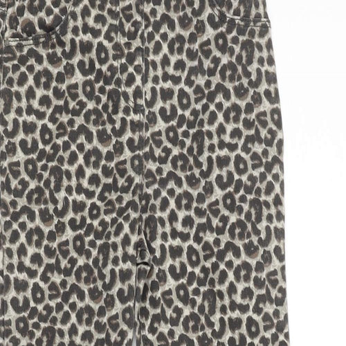 George Girls Beige Animal Print  Jegging Trousers Size 7-8 Years