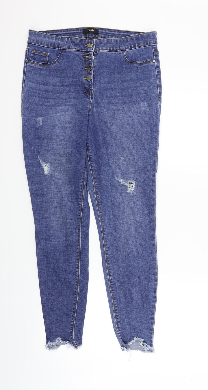 /denim Womens Blue Straight Jeans Size 12 L26 in