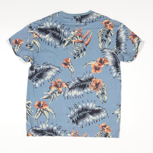 NEXT Mens Blue Floral   T-Shirt Size 2XL