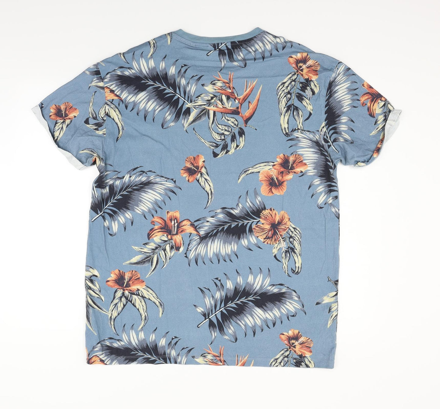 NEXT Mens Blue Floral   T-Shirt Size 2XL