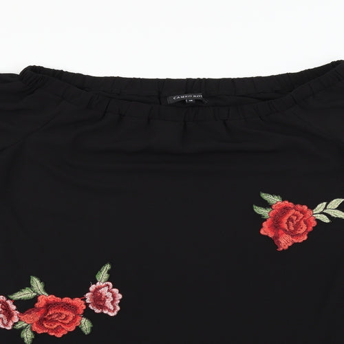 camea rose Womens Black   T-Shirt Dress  Size 14  - rose