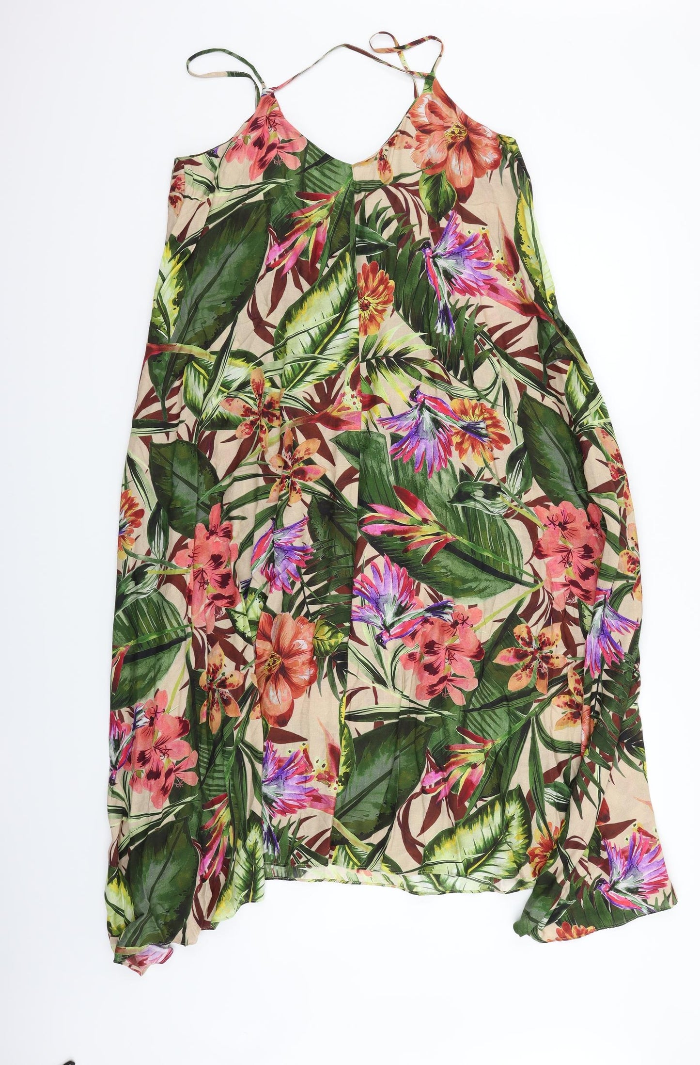 NEXT Womens Green Geometric  Fit & Flare  Size M
