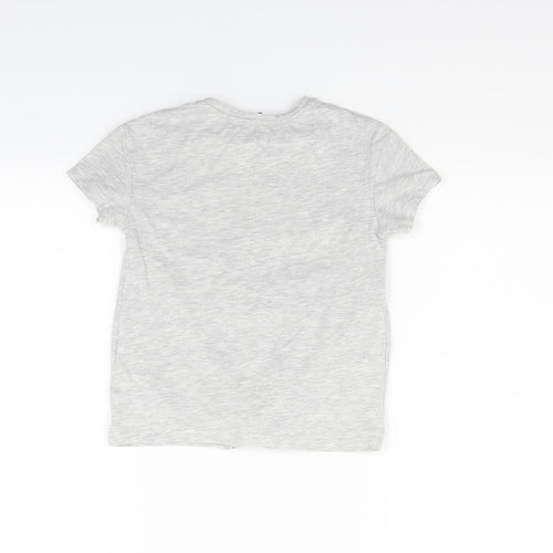 George Girls Grey   Basic T-Shirt Size 5-6 Years  - tro pi cal