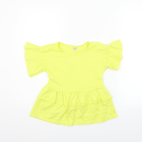 TU Girls Yellow   Basic T-Shirt Size 9 Years