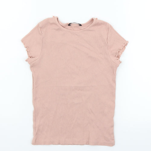 George Girls Pink   Basic T-Shirt Size 8-9 Years