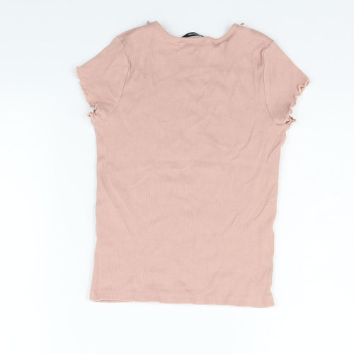George Girls Pink   Basic T-Shirt Size 8-9 Years