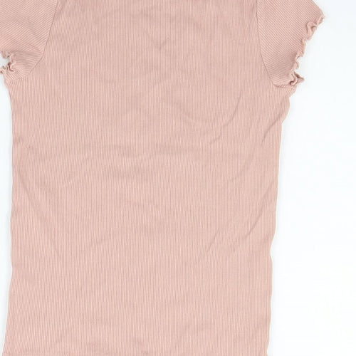 George Girls Pink   Basic T-Shirt Size 8-9 Years