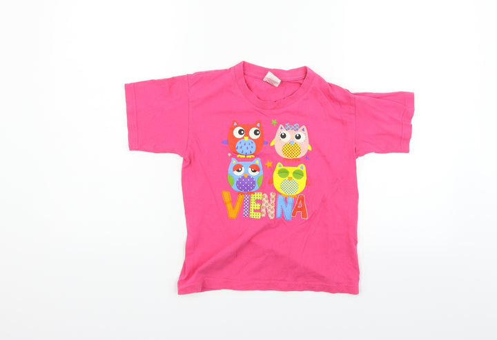 B&C Girls Pink Basic Polo Size 7-8 Years