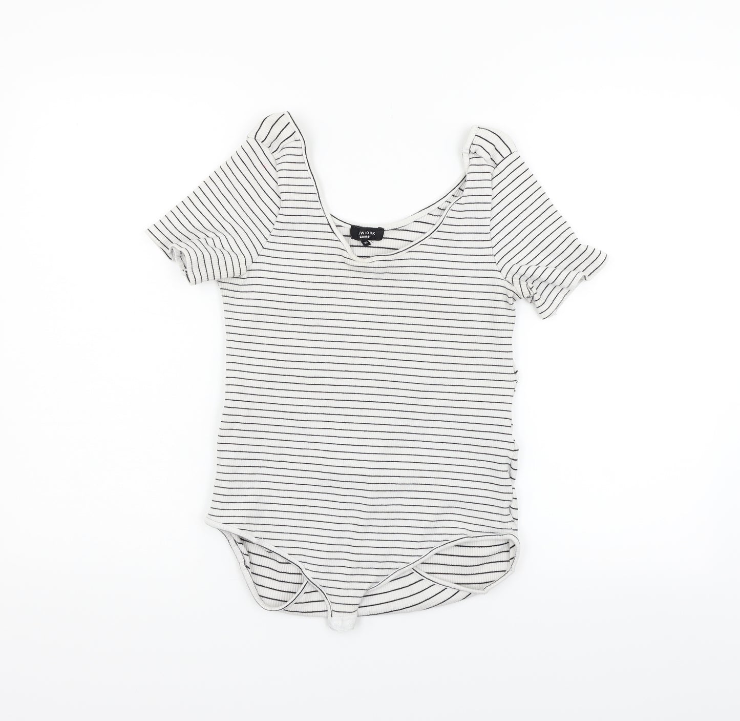 New Look Womens White Striped  Jumpsuit One-Piece Size 22