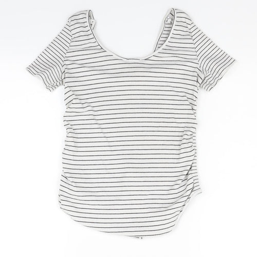 New Look Womens White Striped  Jumpsuit One-Piece Size 22