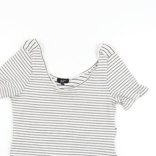 New Look Womens White Striped  Jumpsuit One-Piece Size 22