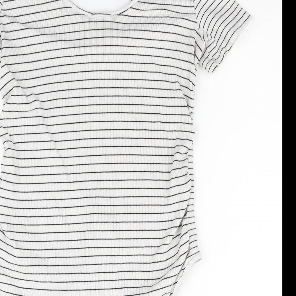 New Look Womens White Striped  Jumpsuit One-Piece Size 22