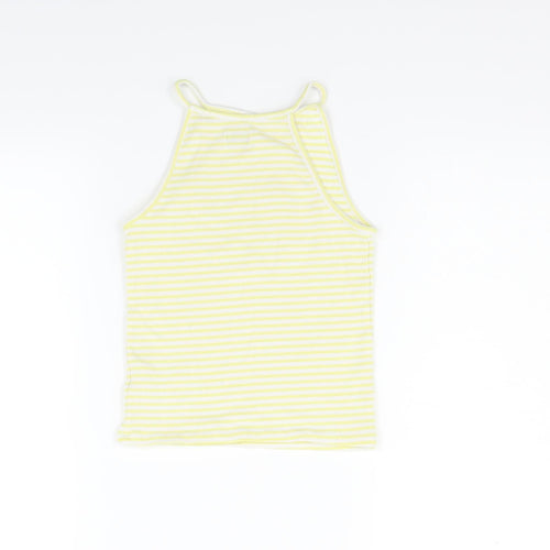 F&F Girls Yellow Striped  Basic Tank Size 11-12 Years