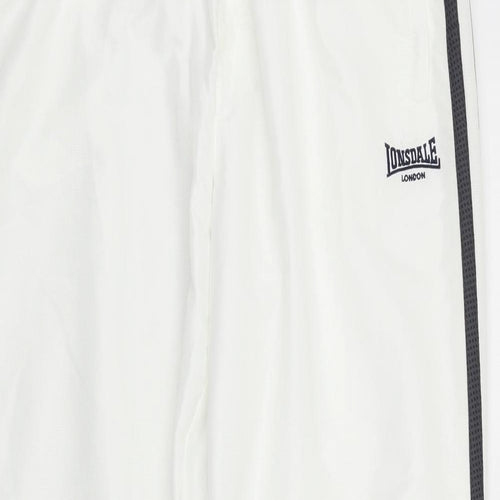 Lonsdale Mens White   Jogger Trousers Size XL L31 in
