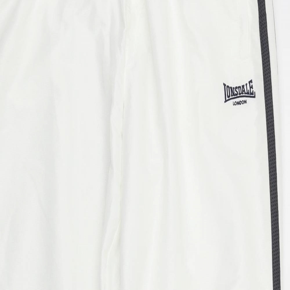Lonsdale Mens White   Jogger Trousers Size XL L31 in