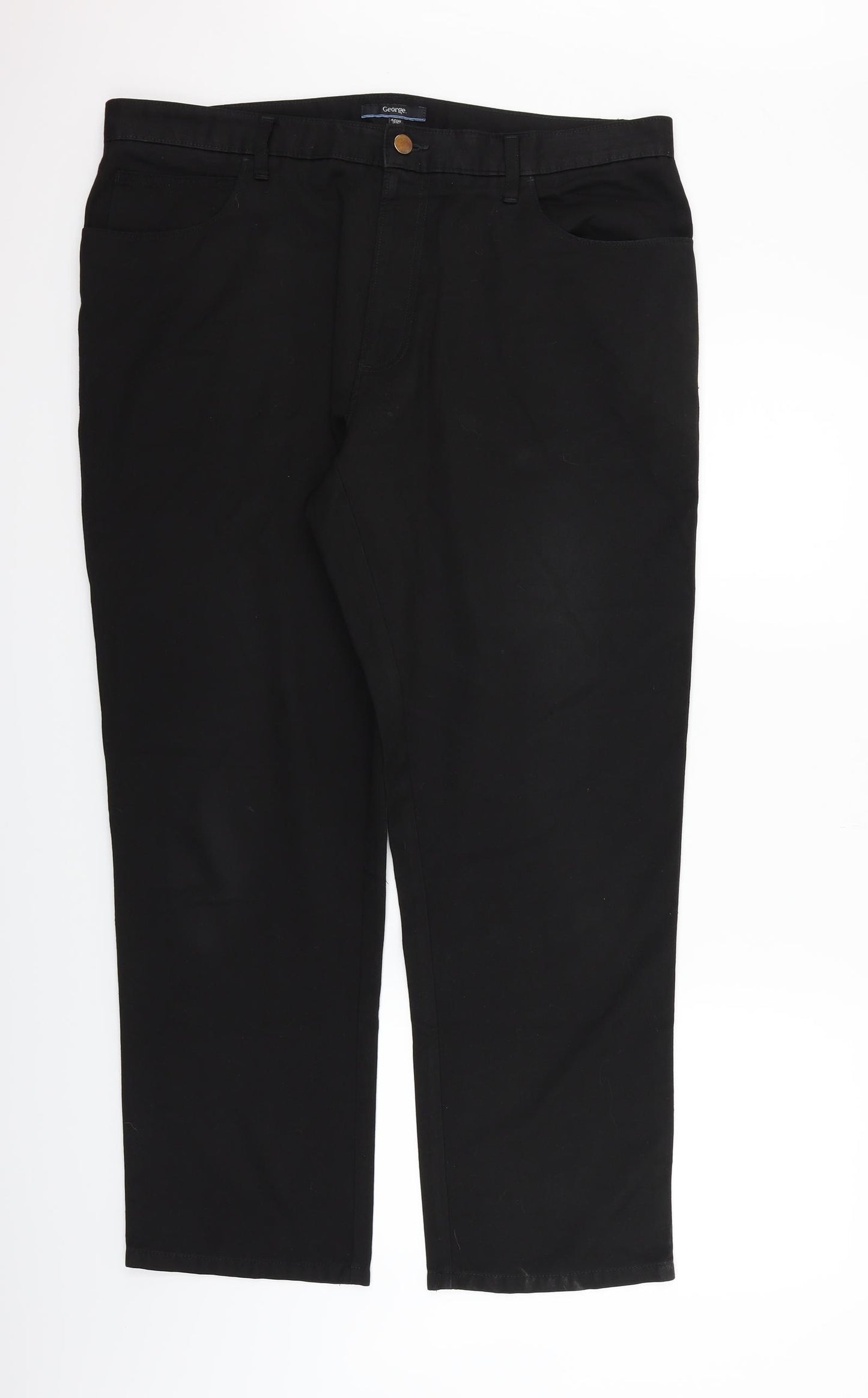 George Mens Black   Trousers  Size 40 L28 in
