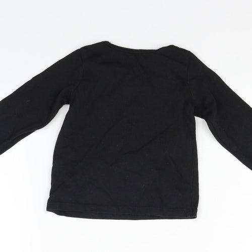 Nutmeg Boys Black   Fit & Flare  Size 12-18 Months  - deers christmas