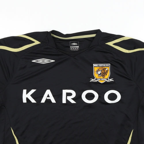 Umbro Mens Black    T-Shirt Size L  - hull city