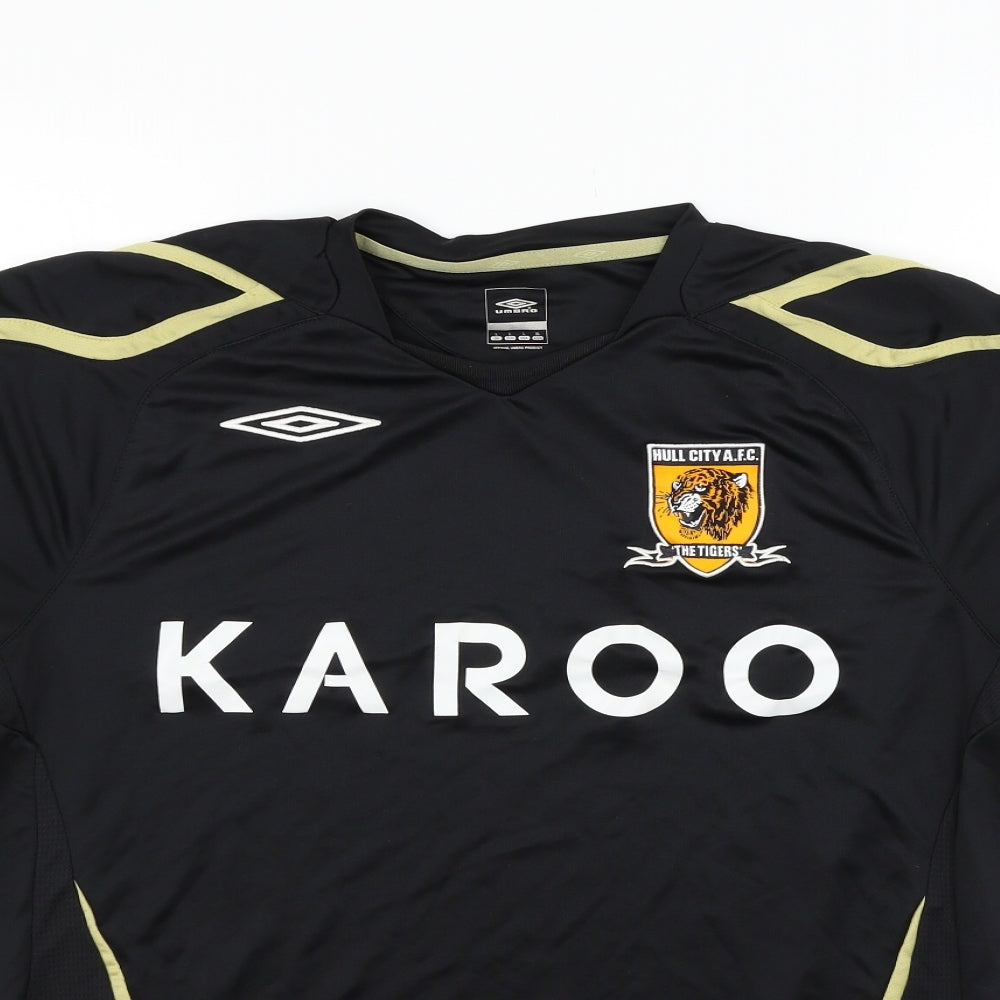 Umbro Mens Black    T-Shirt Size L  - hull city