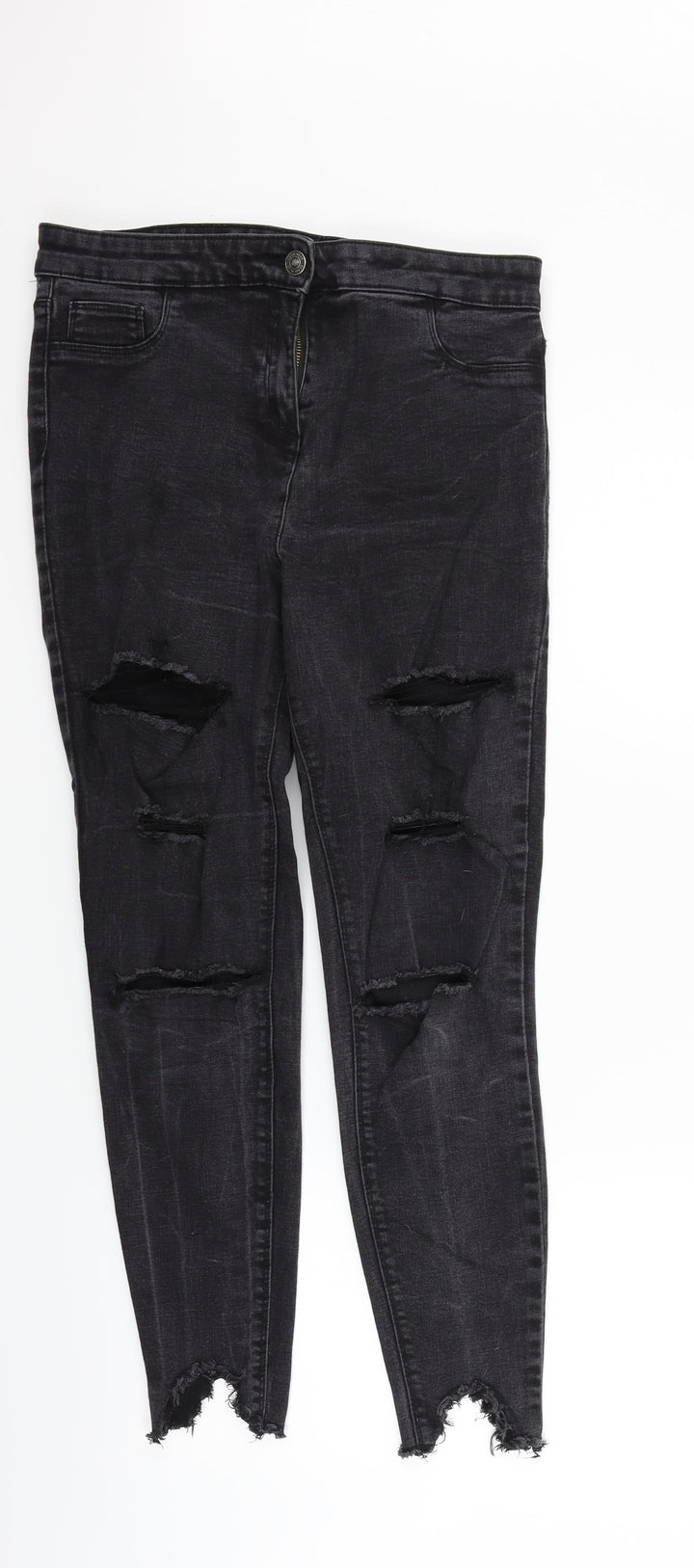 /Denim Womens Grey Straight Jeans Size 14 L27 in