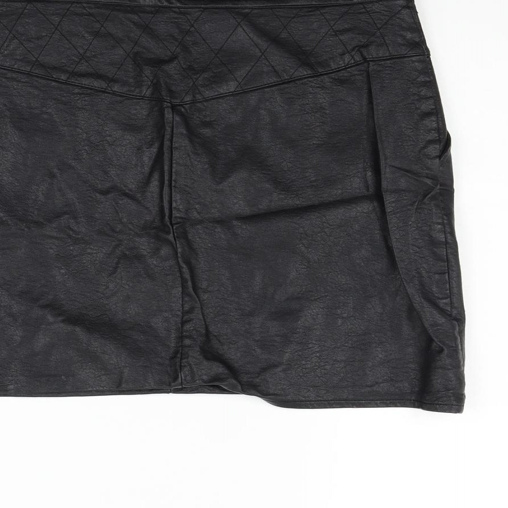 Missguided Womens Black   Flare Skirt Size 16
