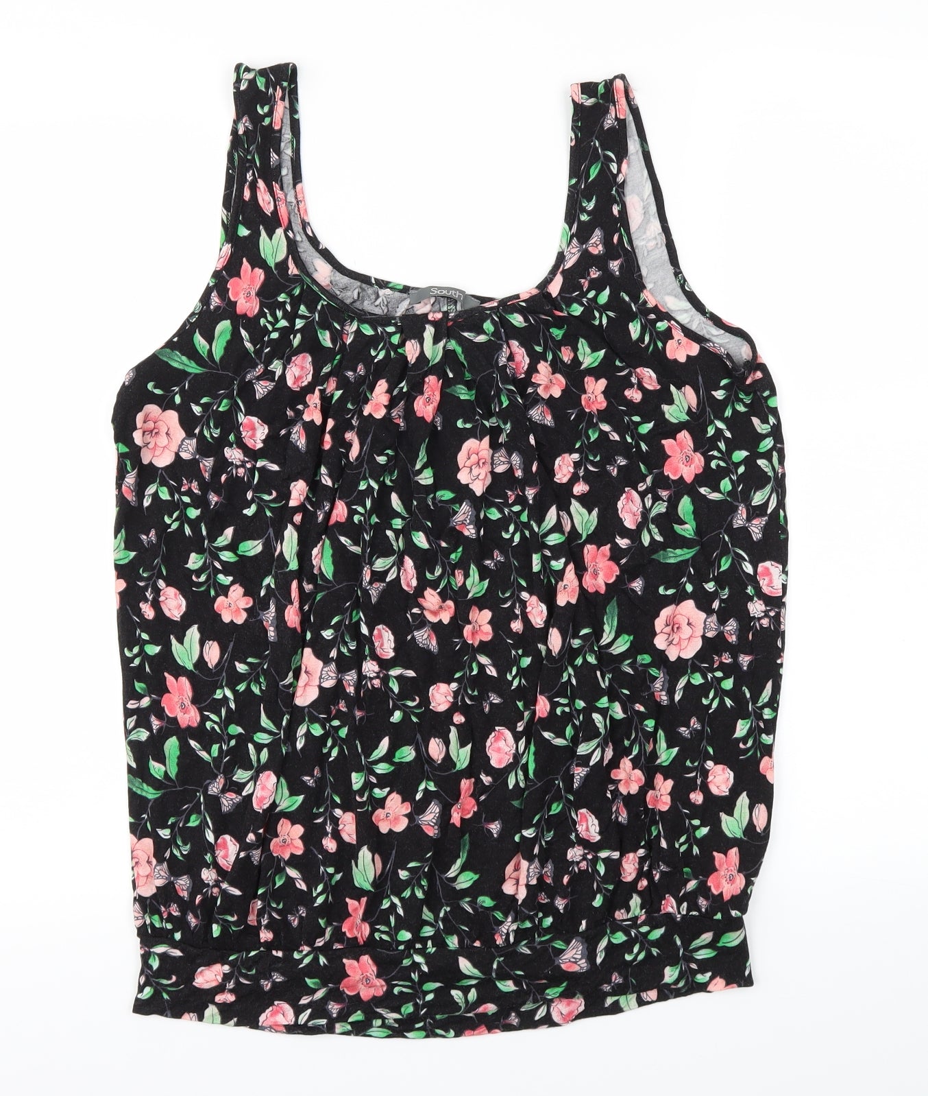 South Womens Multicoloured Floral  Basic T-Shirt Size 14