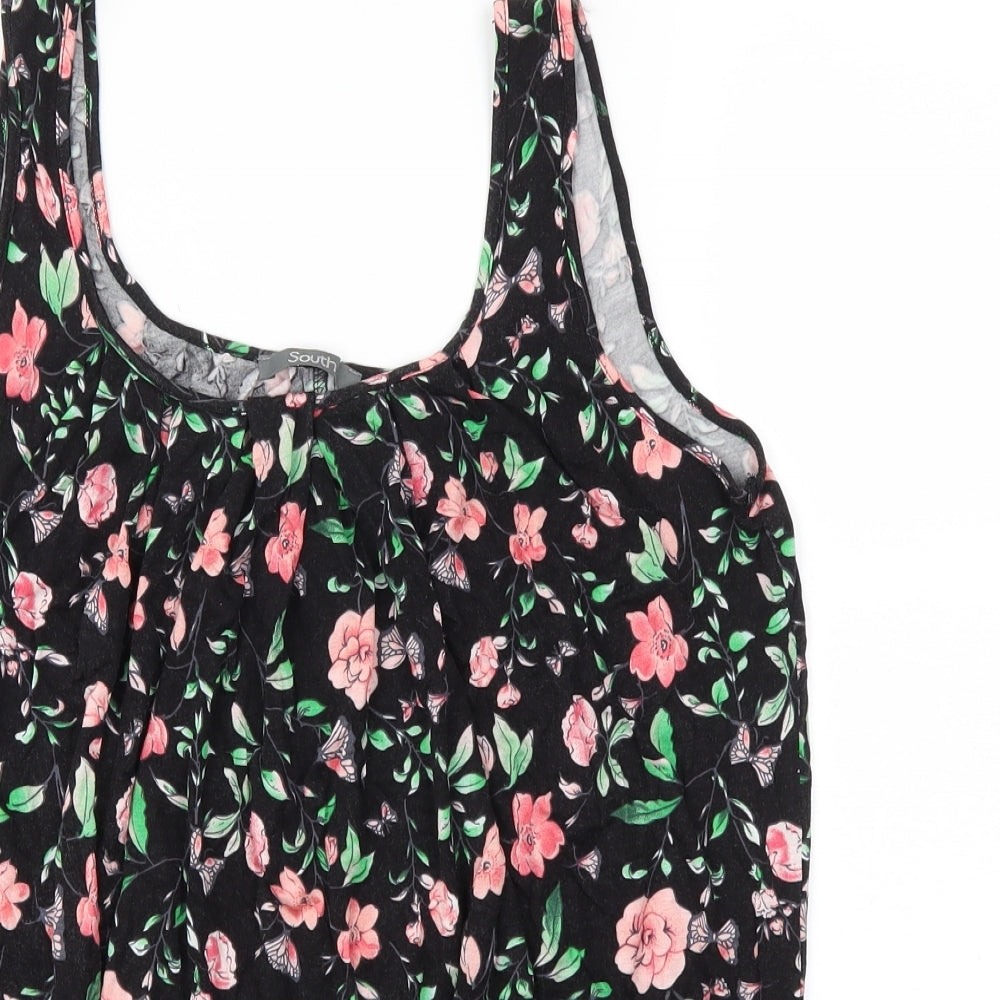 South Womens Multicoloured Floral  Basic T-Shirt Size 14