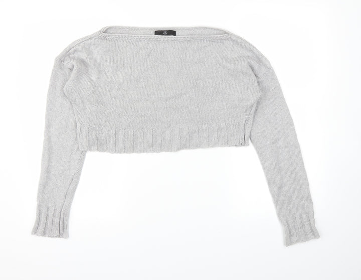 Missguided Womens Grey Pullover Jumper Size S