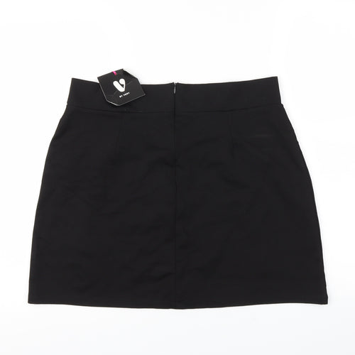 very  Womens Black   A-Line Skirt Size 14  - Stretch waistband