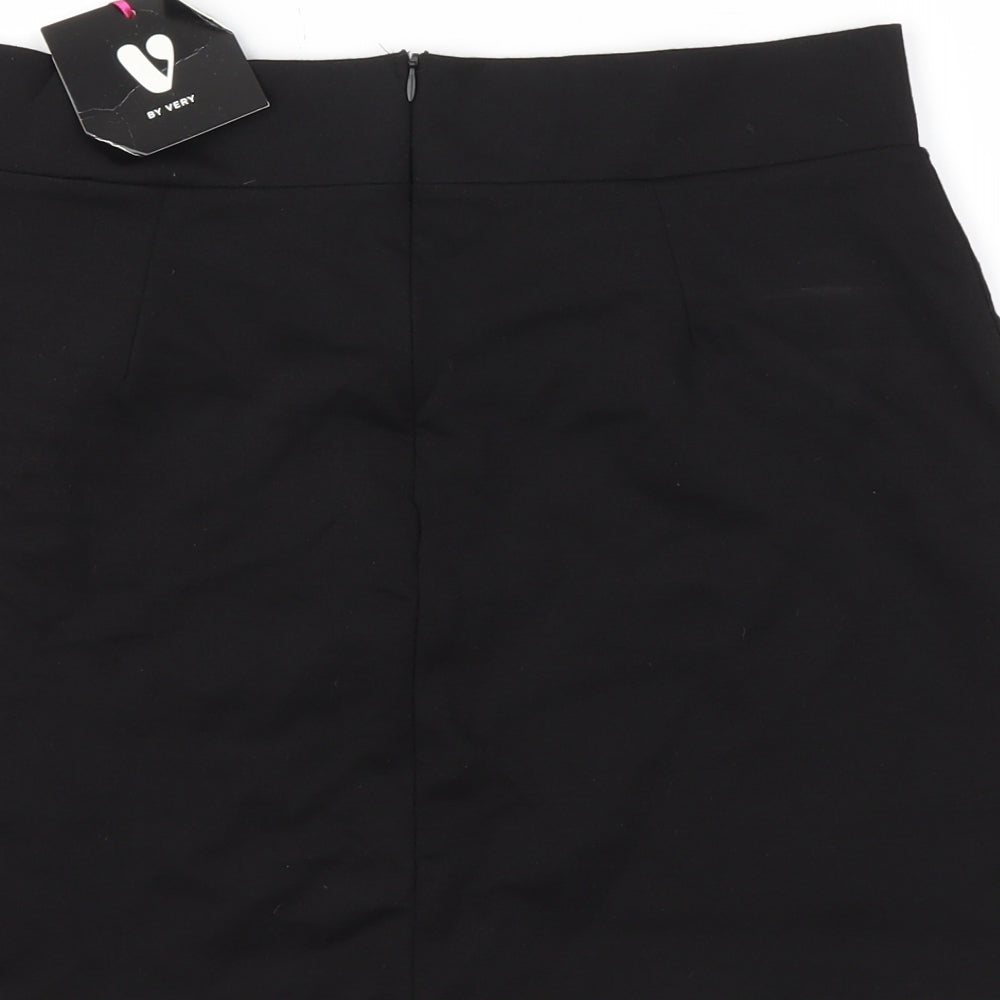 very  Womens Black   A-Line Skirt Size 14  - Stretch waistband
