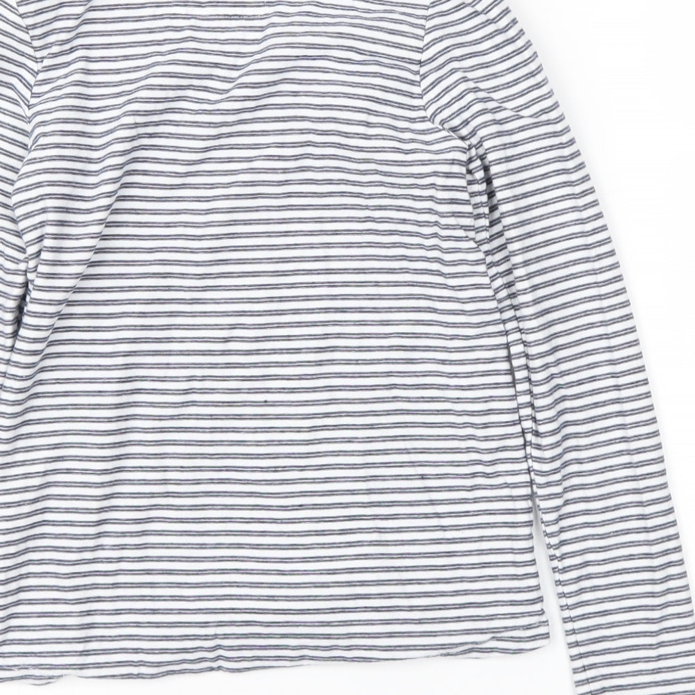 TU Girls Blue Striped  Basic T-Shirt Size 9 Years