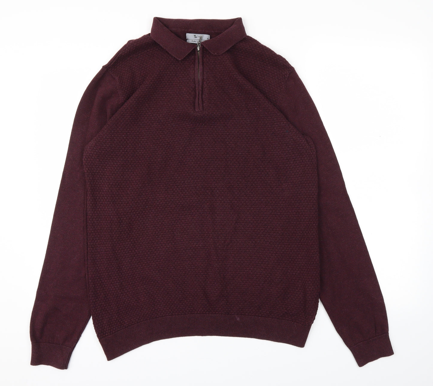 TU Mens Red   Pullover Sweatshirt Size M