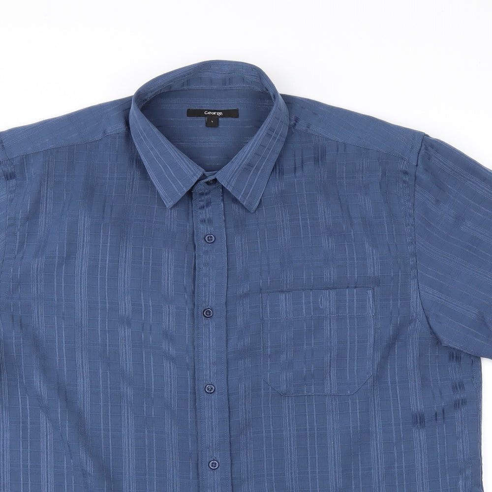 George Mens Blue    T-Shirt Size L