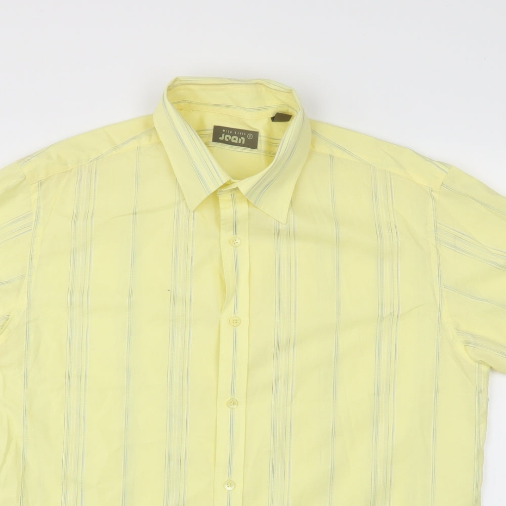 Ted Baker Mens Yellow Striped   T-Shirt Size L