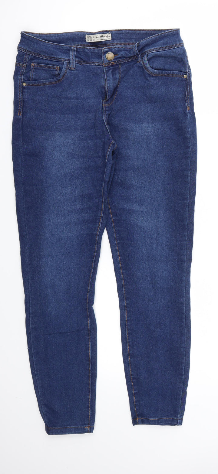 Denim & Co. Womens Blue Skinny Jeans Size 10 L27 in