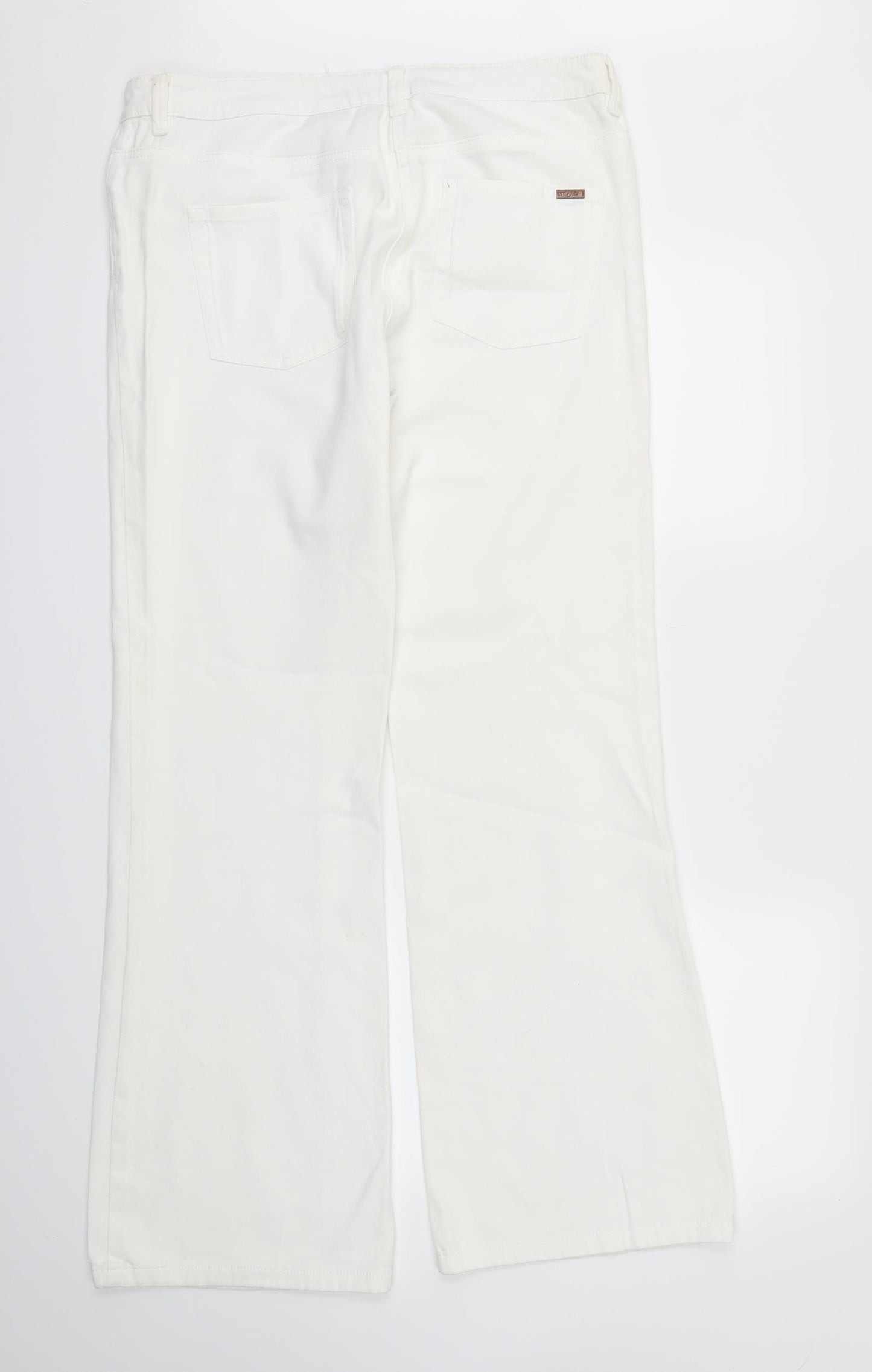 Next  Womens White   Straight Jeans Size 14 L32 in